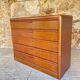 Vintage chest of drawers with 5 drawers in rosewood by Hulsta, circa 1970s.
