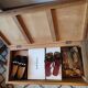 Vintage wooden and rattan toy chest