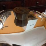 Art Deco plate 1930 silver metal