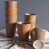 8 cups in Digoin stoneware 1970