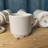 8 tasses à café de bistrot blanches Apilco