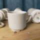8 tasses à café de bistrot blanches Apilco
