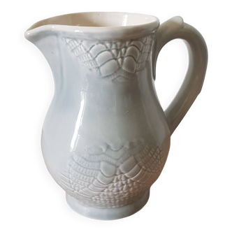 Pastel blue ceramic pitcher