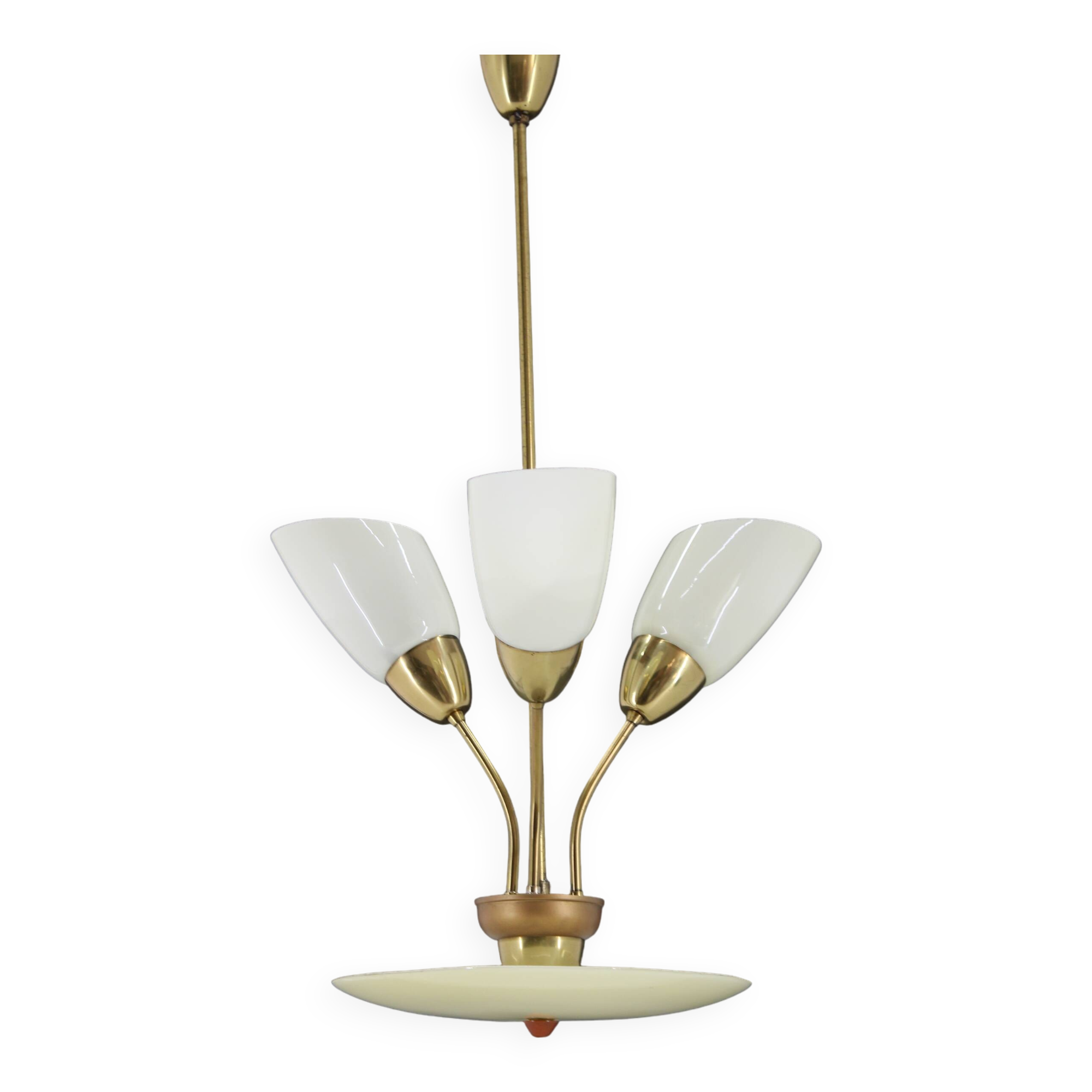 1960s Glass Chandelier by Kamenicky Senov, Czechoslovakia