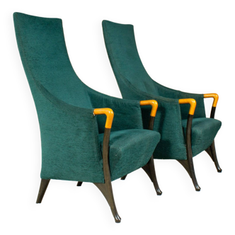 Paire de fauteuils Progetti par Umberto Asnago pour Giorgetti