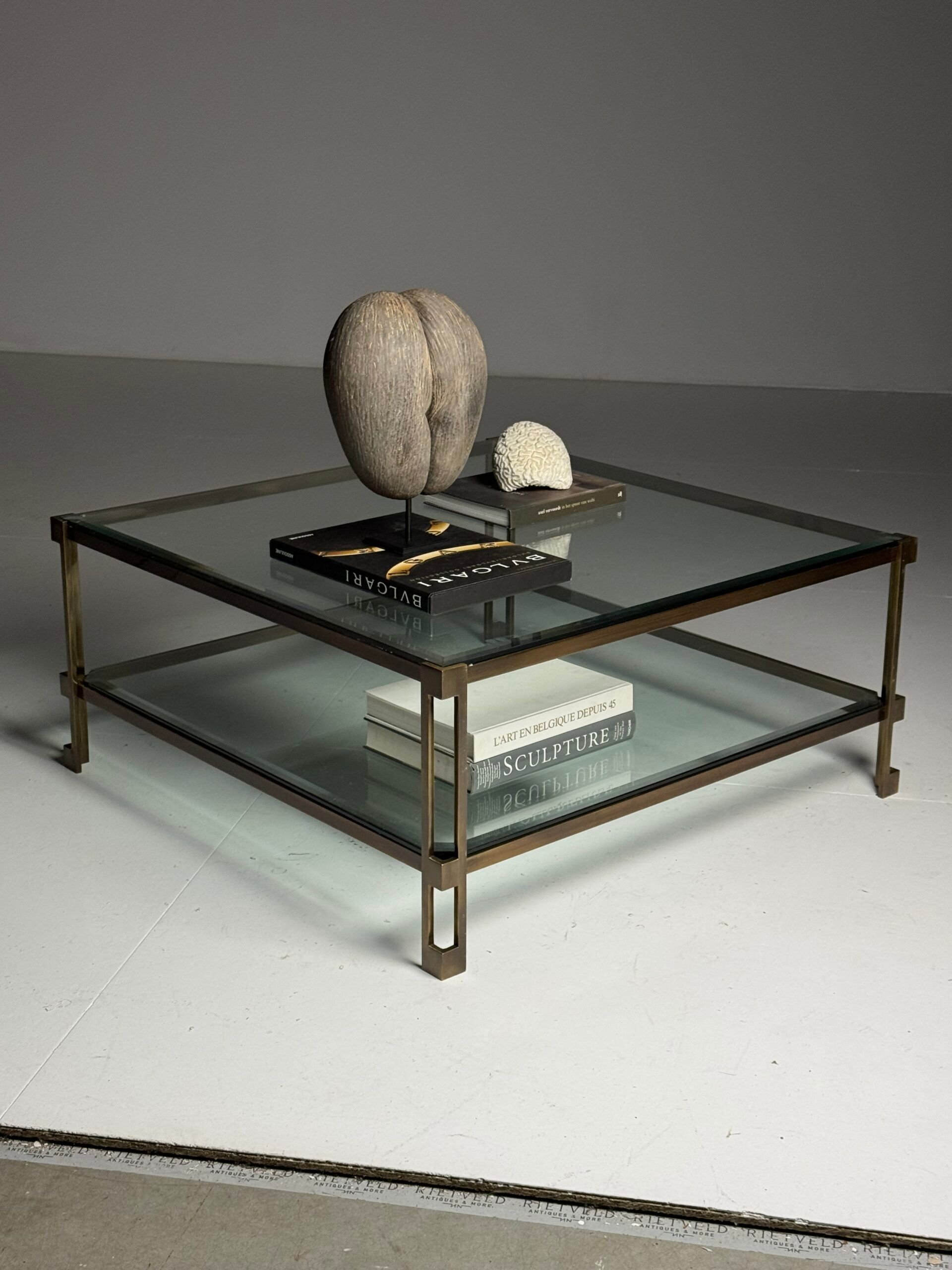 Table basse en verre vintage