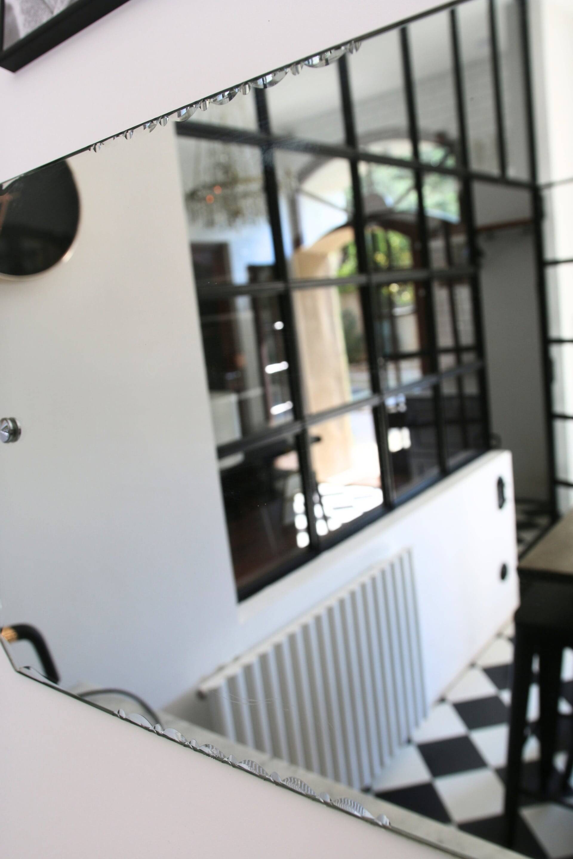 Vintage beveled glass mirror