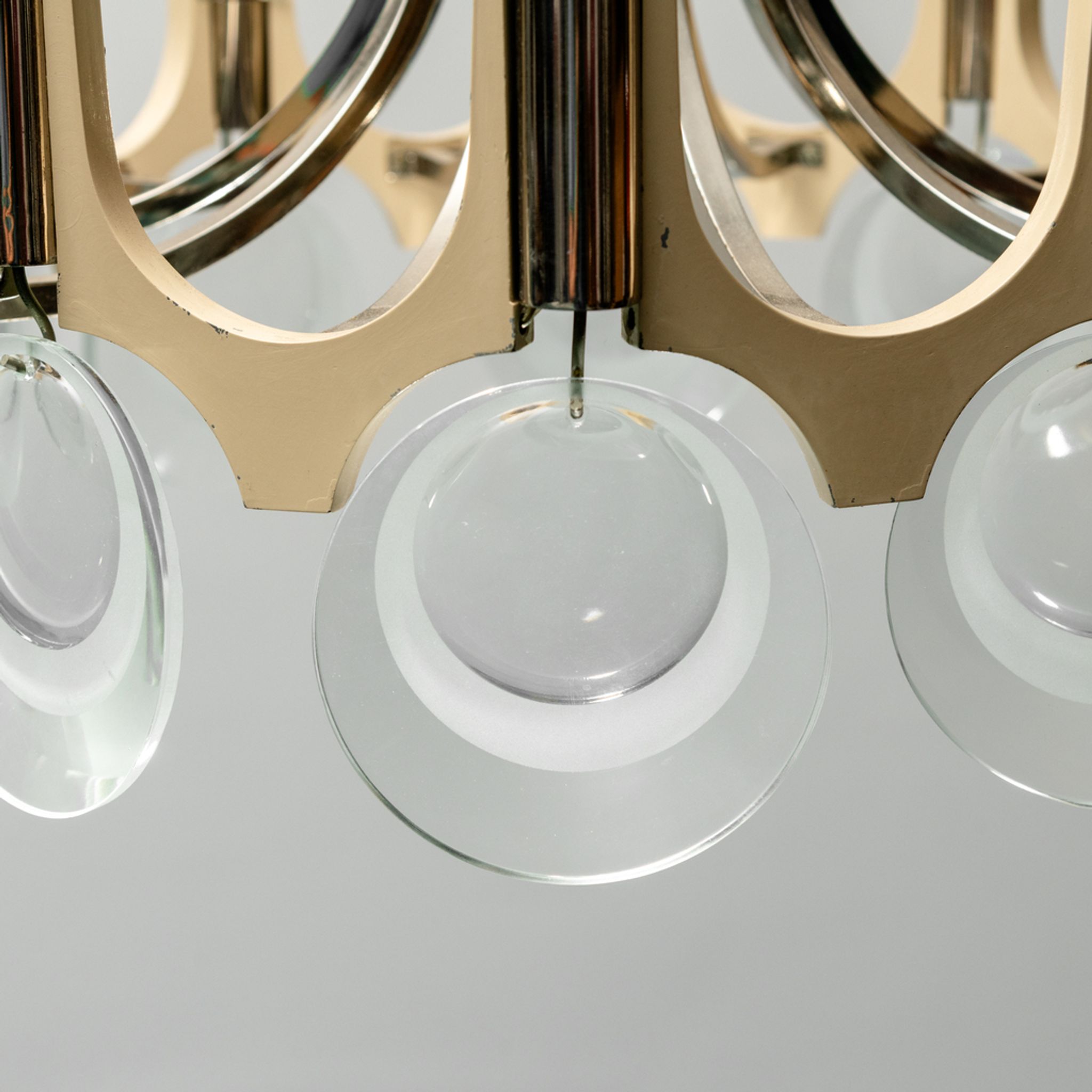 Chandelier 10 lights vintage 70s modern style