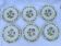 Ensemble de 6 assiettes plates Moulins des Loups