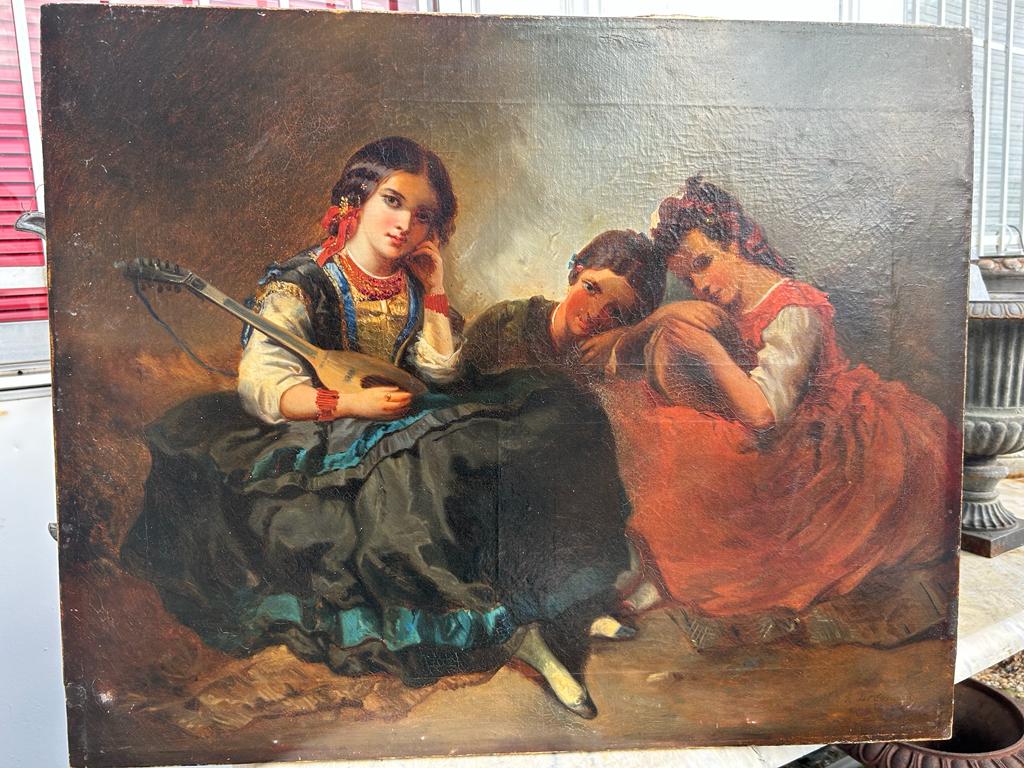 Painting - Painting on canvas orientalist late nineteenth century