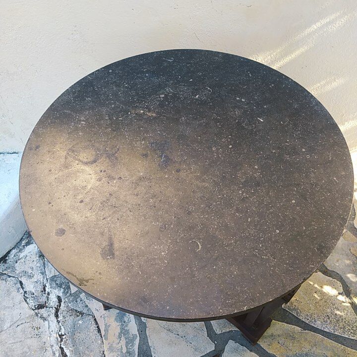 pedestal table Empire mahogany and marble period