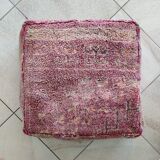 Purple vintage Berber pouf