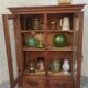 Petite armoire vitrée en chêne