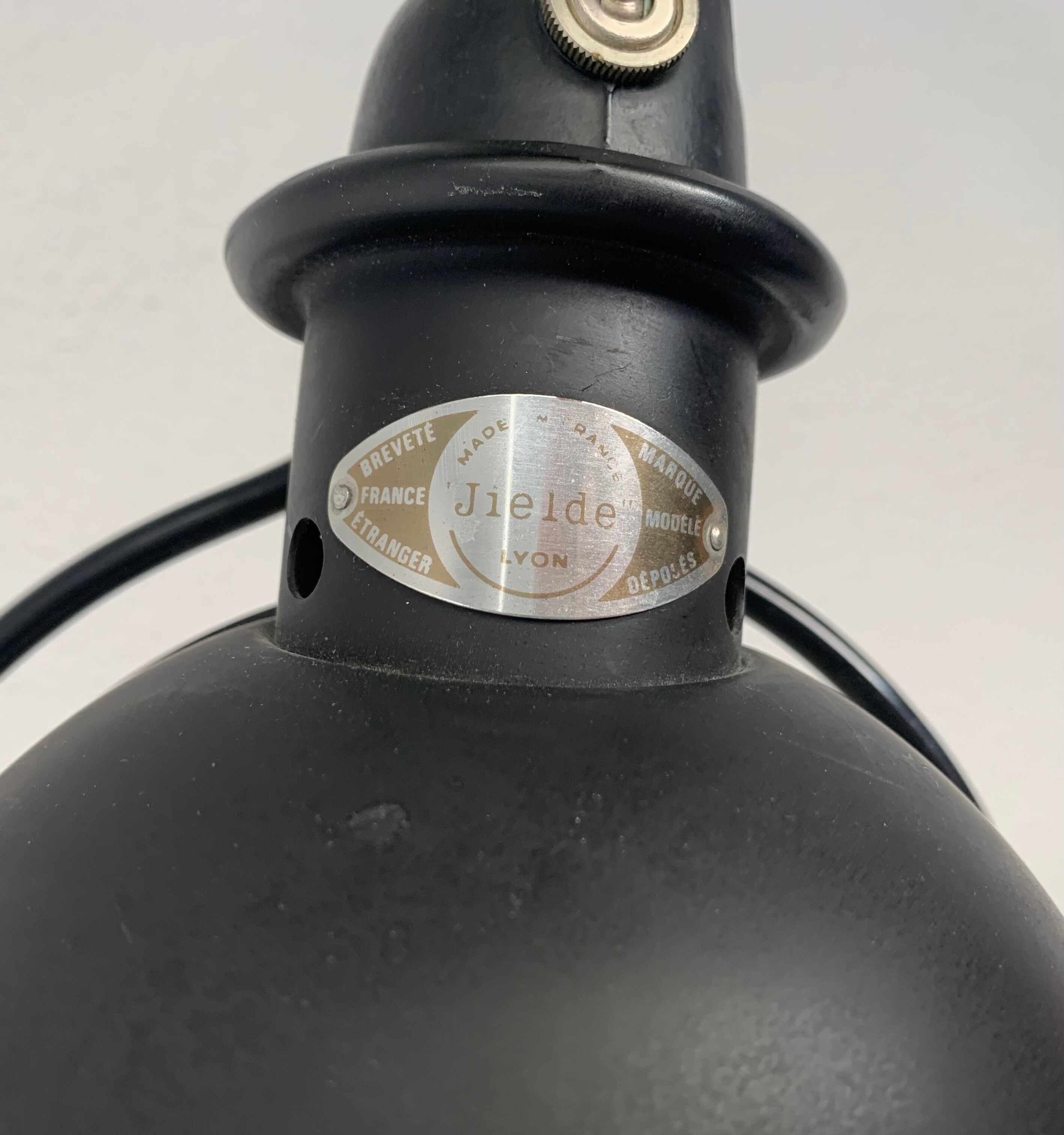 Vintage lamp 1960 Jielde 2 arm black matte original - 100 cm