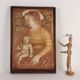 Ancient sculpture of the Virgin Mary Italy '900 bas-relief painting in plaster
