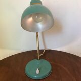 Vintage khaki green metal lamp