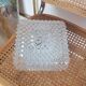 Square vintage ceiling lamp in molded glass