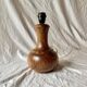 Vintage turned wood lamp base, 1970