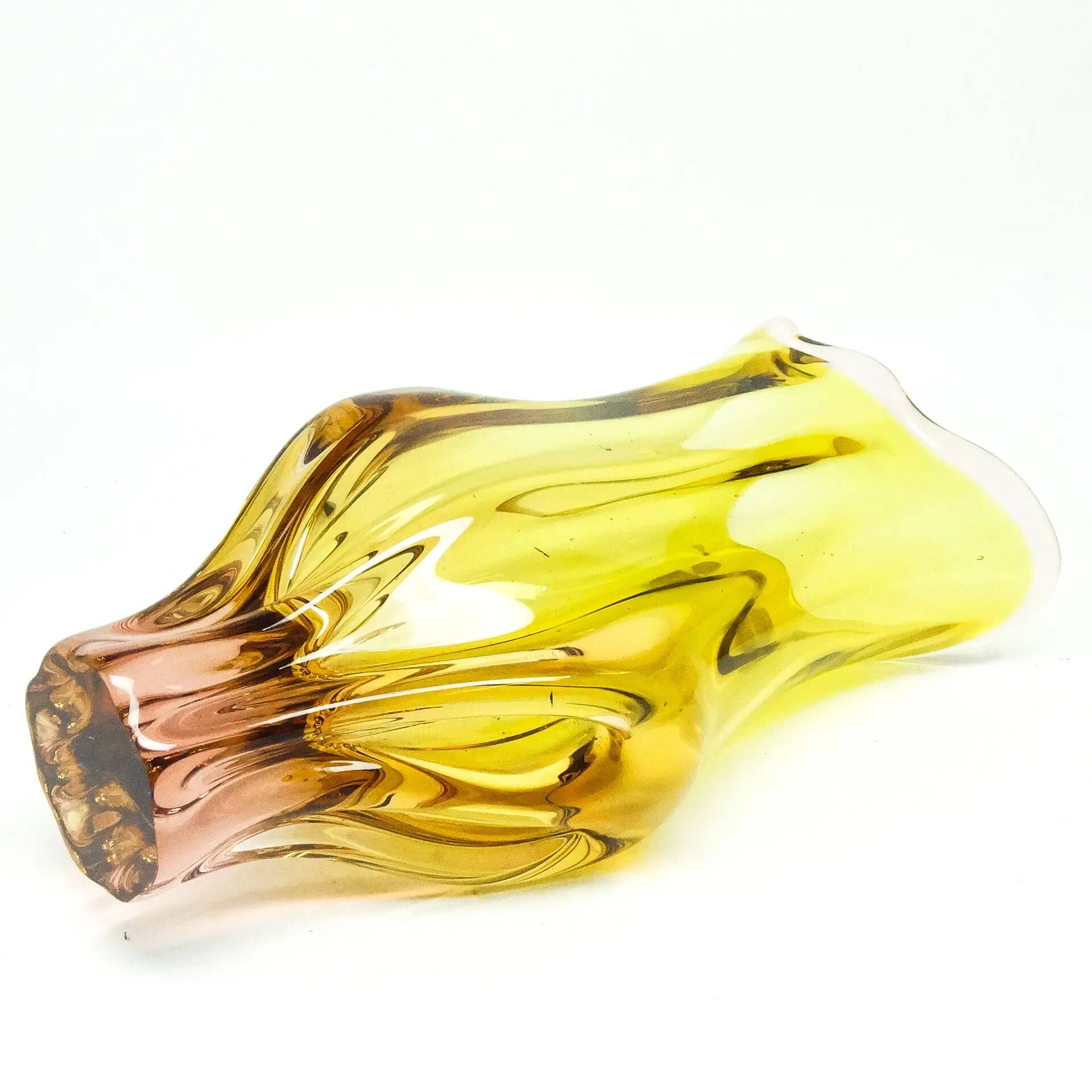 Mid-century modern vase, glass, designed by J. Hospodka, Czechoslovakia, 1960s