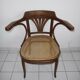 Fauteuil en bois et cannage