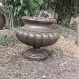 Medici vase with gadroons in cast iron by alfred corneau in charleville, 19th century