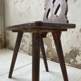 Pair of brutalist Alsatian mountain chairs 19th