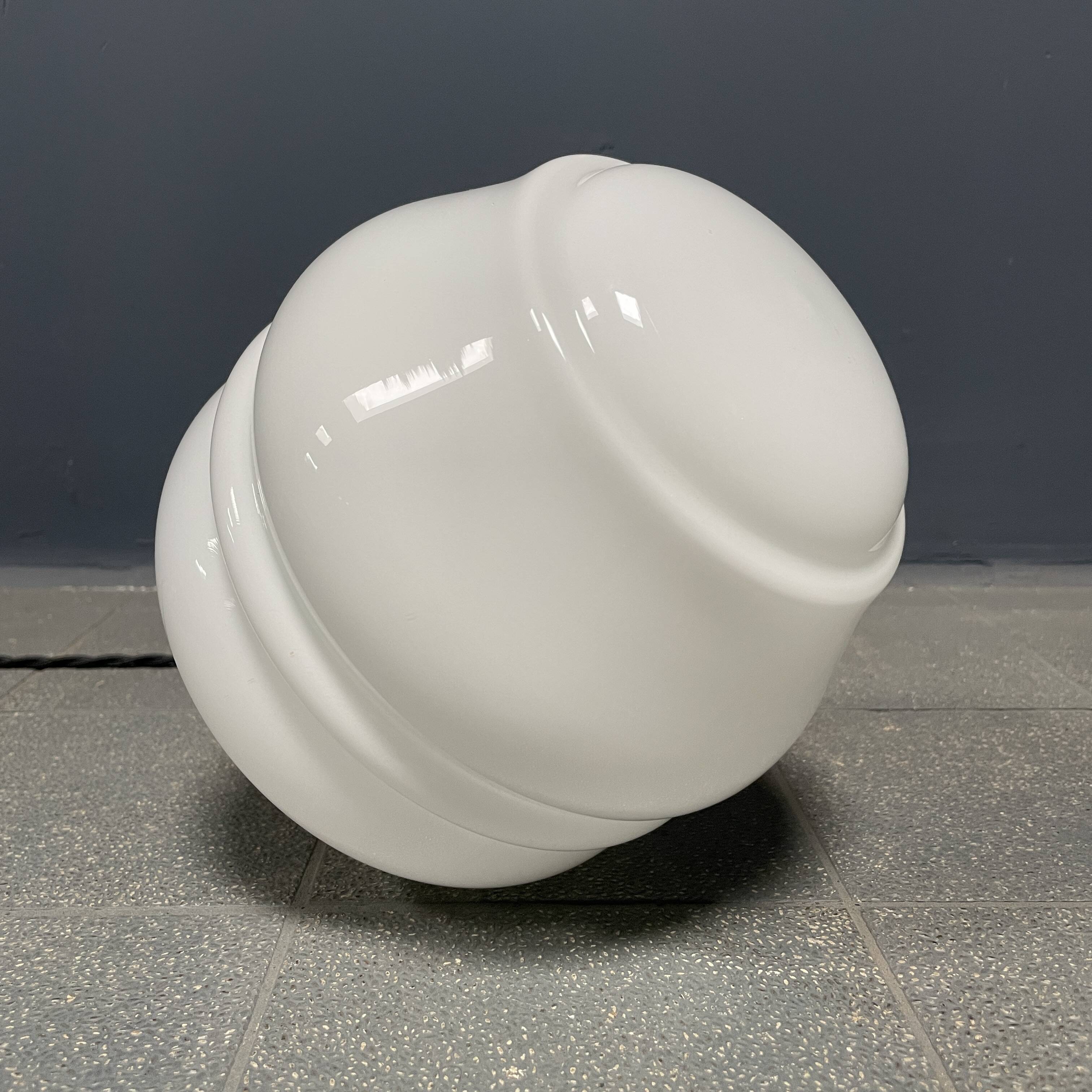 English opaline with brass glass pendant lamp