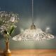 Vintage moulded glass pendant light - tableware collection - (CVE1)