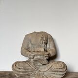 Bouddha acéphale en pierre XXe