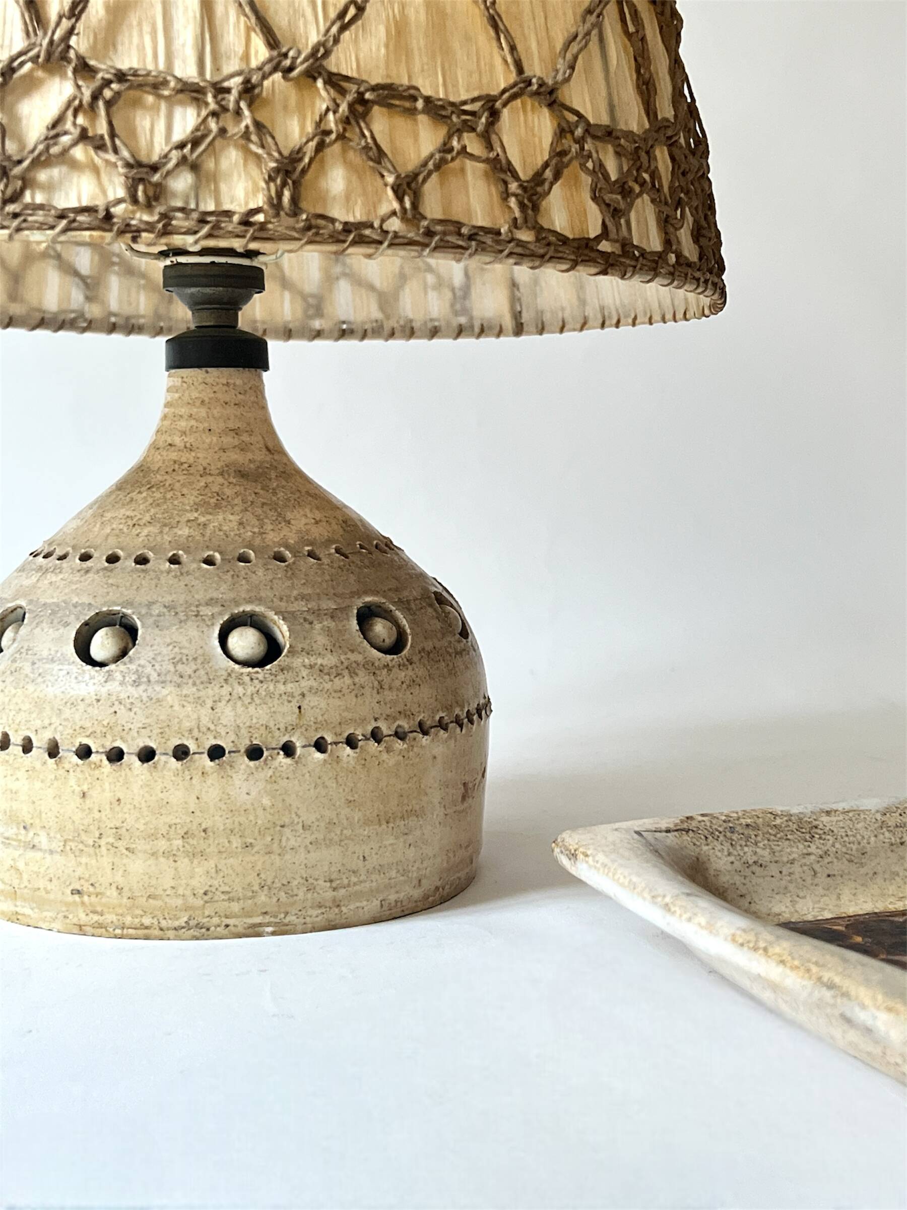 Ceramic table lamp by Georges Pelletier, 1970