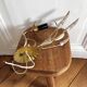 Golden wheat ear wall light