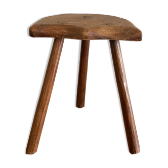 Tabouret tripode en bois