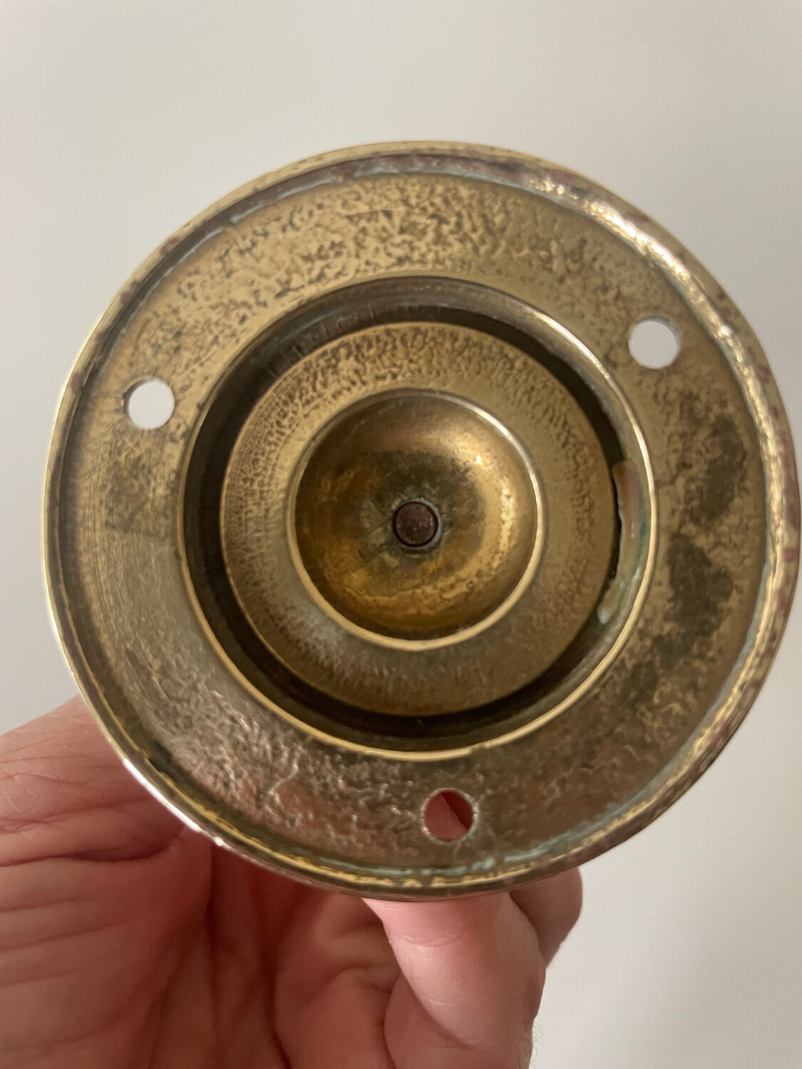 2 gold metal curtain tieback hooks