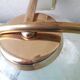 Pair of brass and glass wall lights