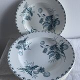 Set of 10 hollow plates Terre de Fer XIXth, model Madrid