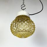 Vintage white porcelain pendant light, 1970s