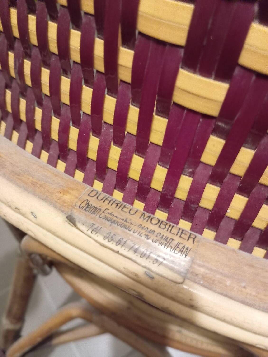 Vintage rattan bistro chairs