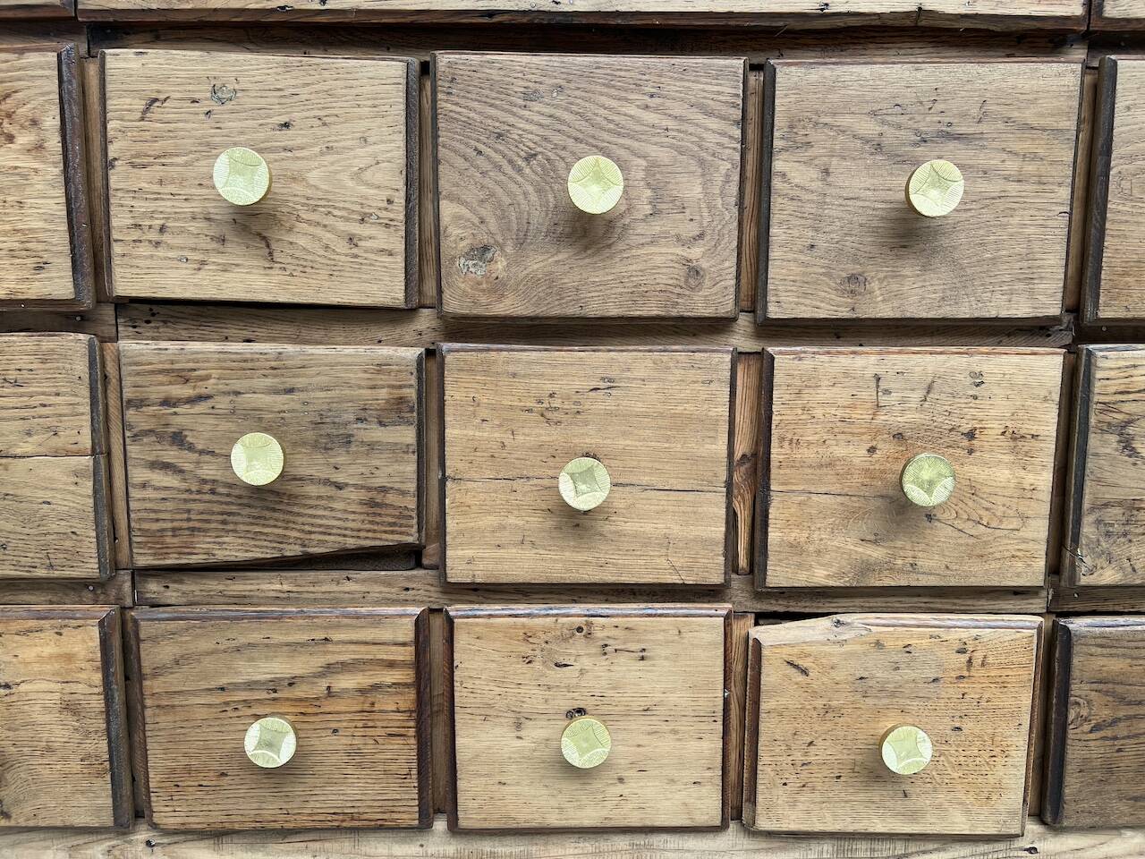 Old trade furniture with oak drawers XL format