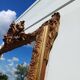 Miroir de Cheminée 19 éme en Bois et Stuk Doré