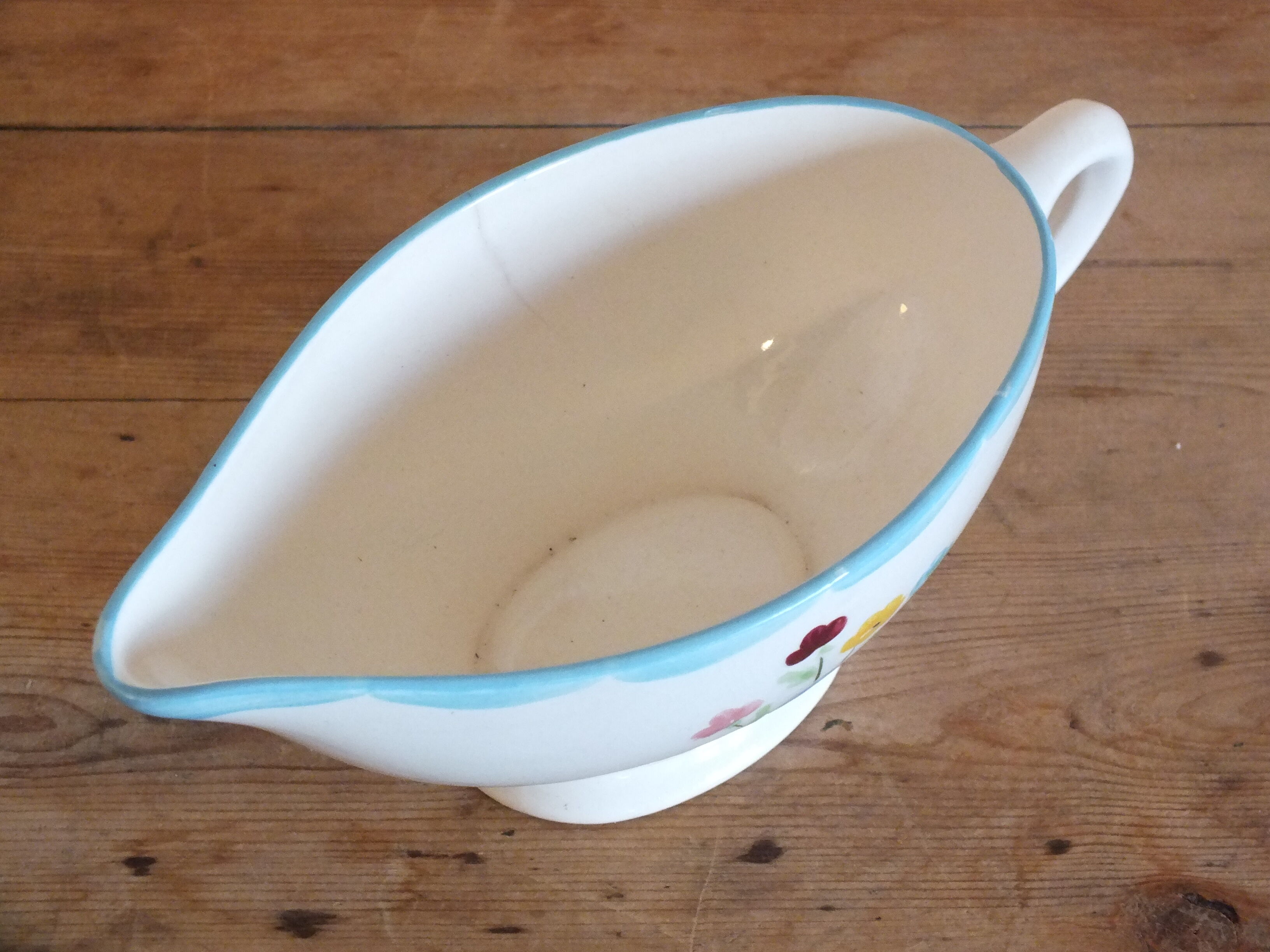 Saucière années 50 Salins modèle Jocelyne - fleurs