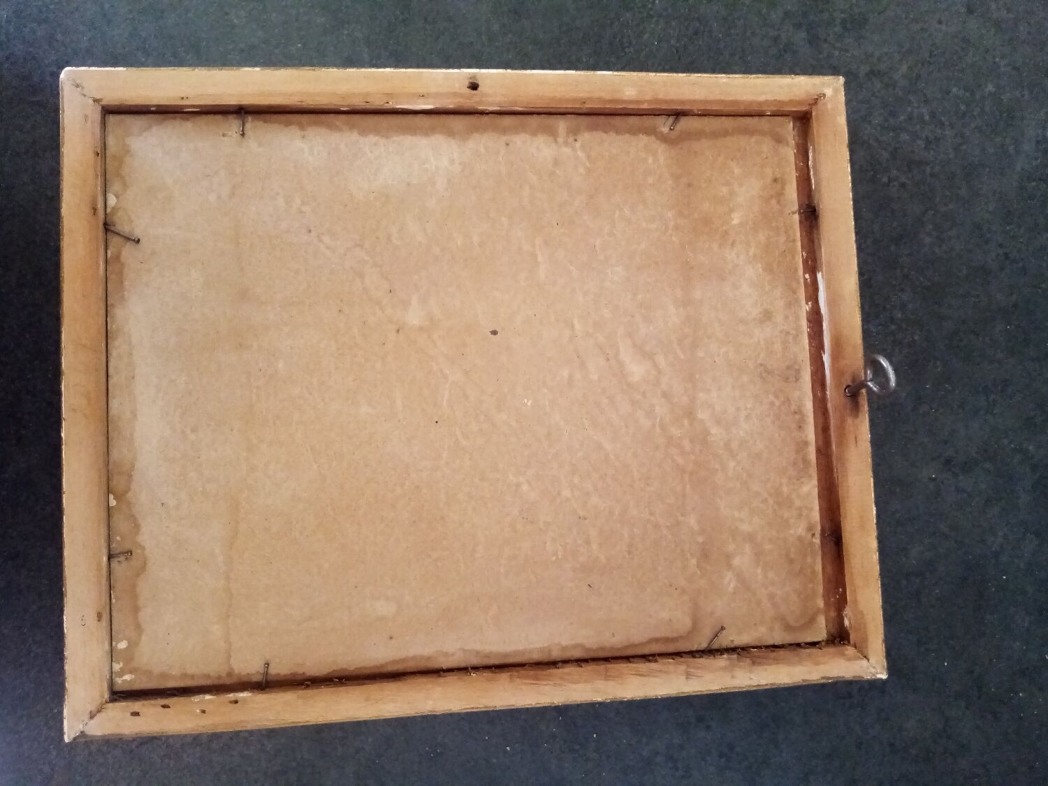 Oil painting on panel cow grazing