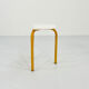 Tabouret tubulaire jaune,1970s