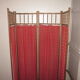 Vintage wood and fabric screen