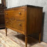 Directoire period sauté chest of drawers in mahogany and stained wood circa 1800