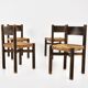 Set of 4 Meribel Chairs by Charlotte Perriand for Steph Simon, 1950s