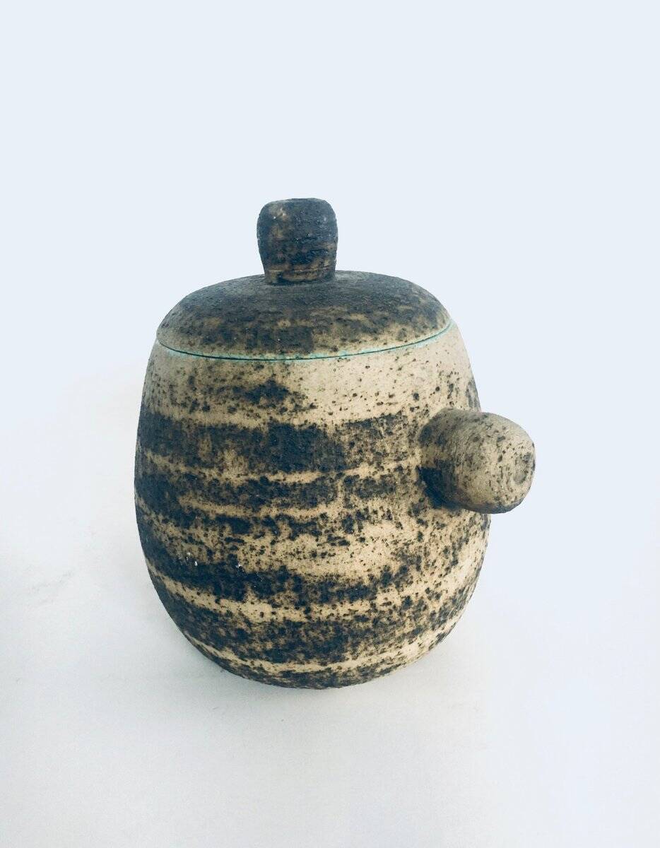 Brutalist Dutch Art Ceramic Pot by Pieter Groeneveldt, Netherlands, 1960s