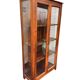 Grande vitrine / vaisselier en bois exotique. 175 cm. Deco vintage
