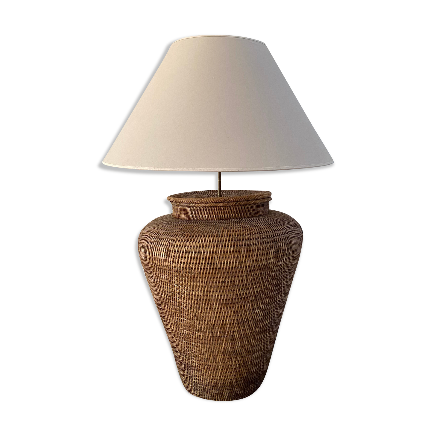 XXL rattan jar lamp from the 60s