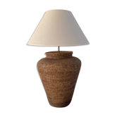 XXL rattan jar lamp from the 60s