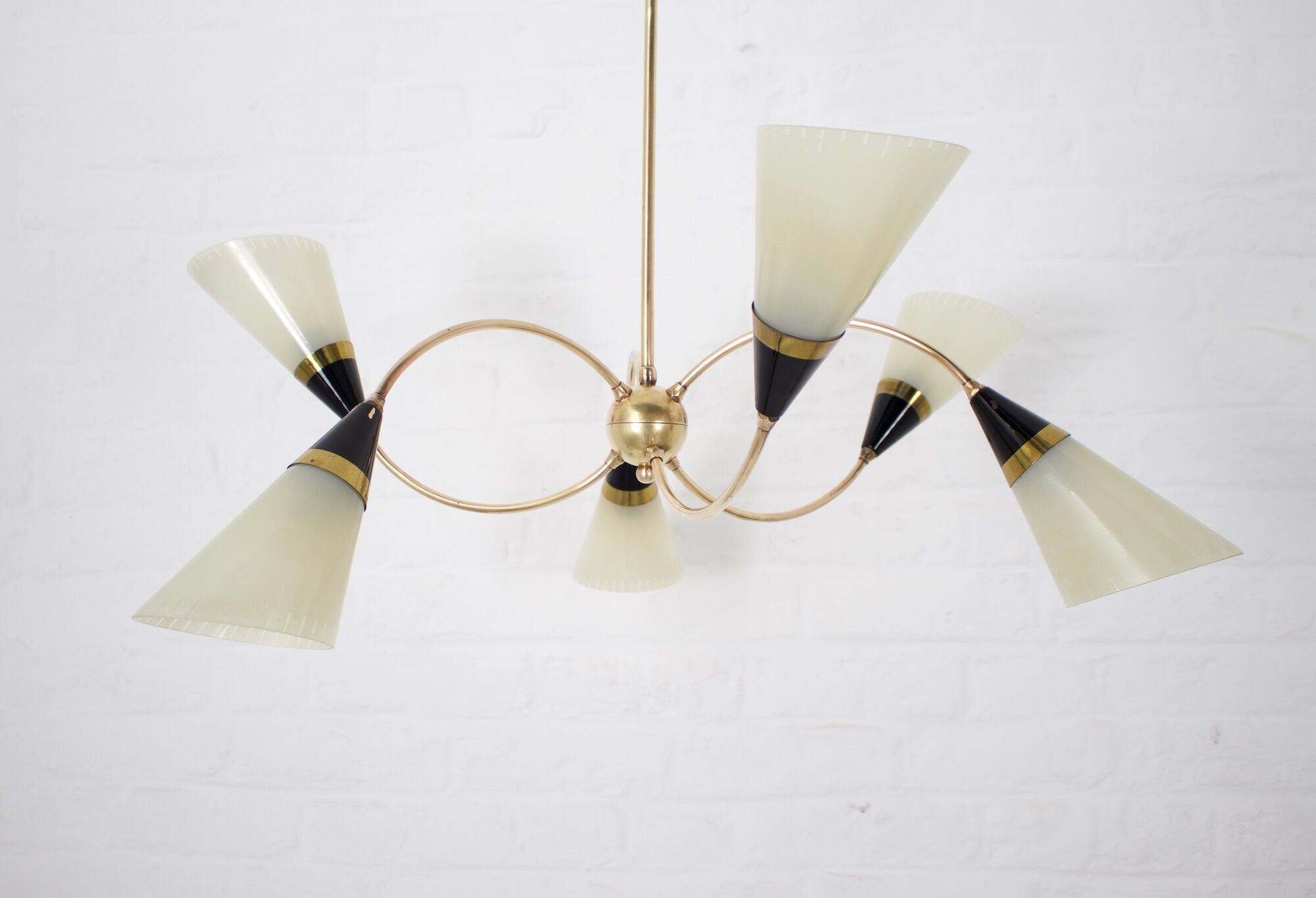 Brass chandelier sputnik